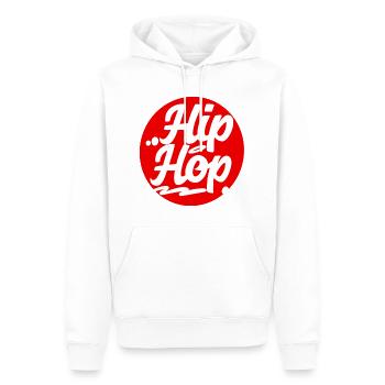 Hip Hop - Men’s Premium Organic Hoodie - white - Front - Nico (187cm)