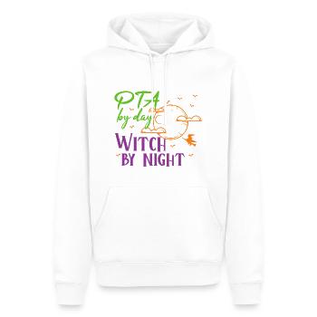 PTA Halloween | Sorcière de nuit - Sweat à capuche Premium bio Homme - blanc - Devant - Nico (187cm)