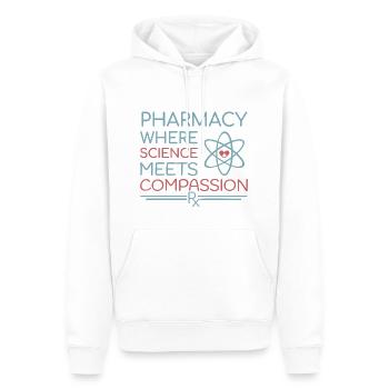 Apotheke where science meets compassion - Männer Premium Bio Hoodie - Weiß - Vorne - Nico (187cm)