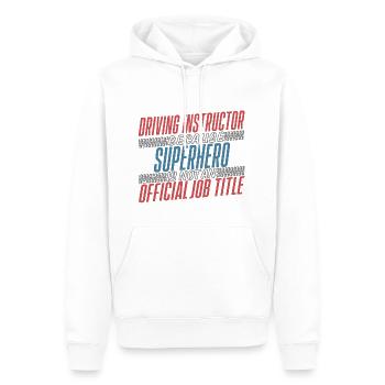 Instructeur de conduite Superhero Auto-école - Sweat à capuche Premium bio Homme - blanc - Devant - Nico (187cm)
