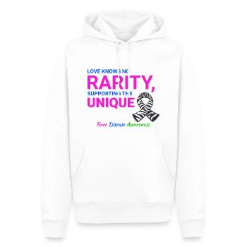 La sensibilisation aux maladies rares au service de l’unique - Sweat à capuche Premium bio Homme - blanc - Devant - Nico (187cm)