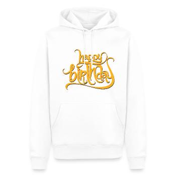 Happy birthday - Männer Premium Bio Hoodie - Weiß - Vorne - Nico (187cm)
