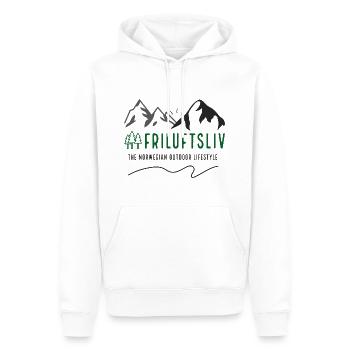 T-shirts et pulls outdoor, chasse et pêche 2 lumières - Sweat à capuche Premium bio Homme - blanc - Devant - Nico (187cm)