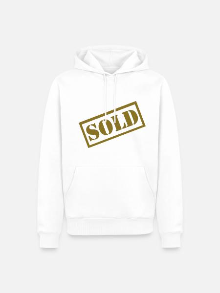 Sold - vergeben - Männer Premium Bio Hoodie - Weiß