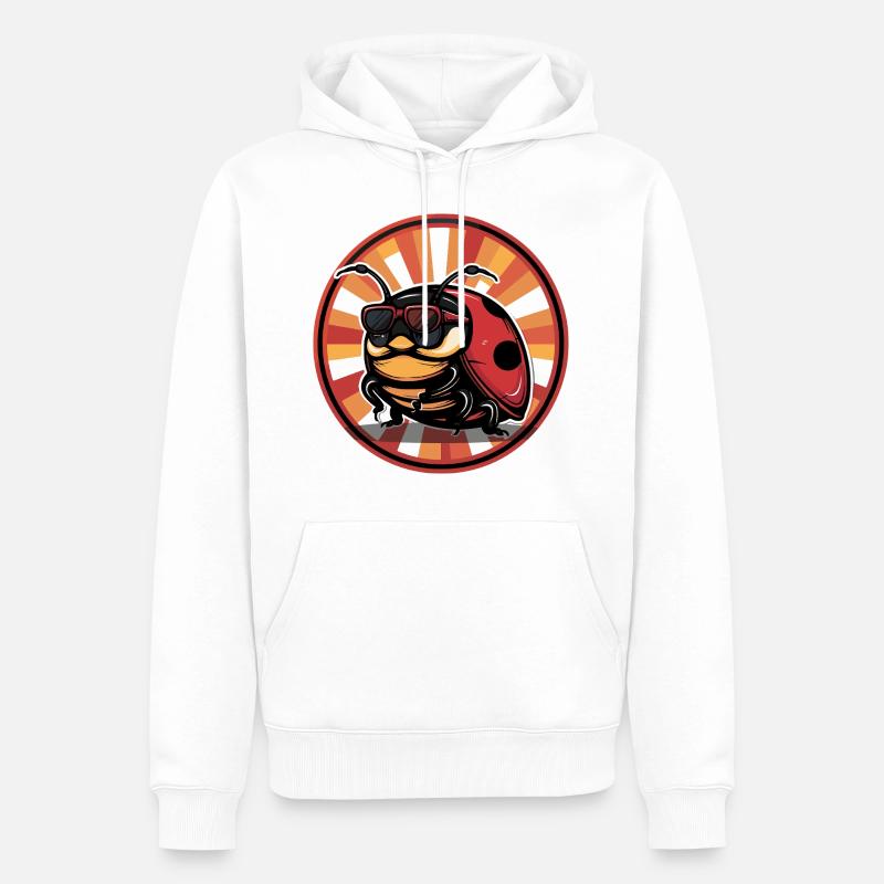 Marienkäfer Comic - Männer Premium Bio Hoodie - Weiß