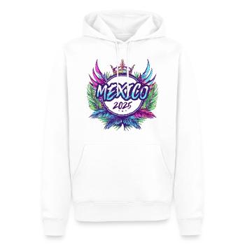 Mexique 2025 Coloré - Sweat à capuche Premium bio Homme - blanc - Devant - Nico (187cm)