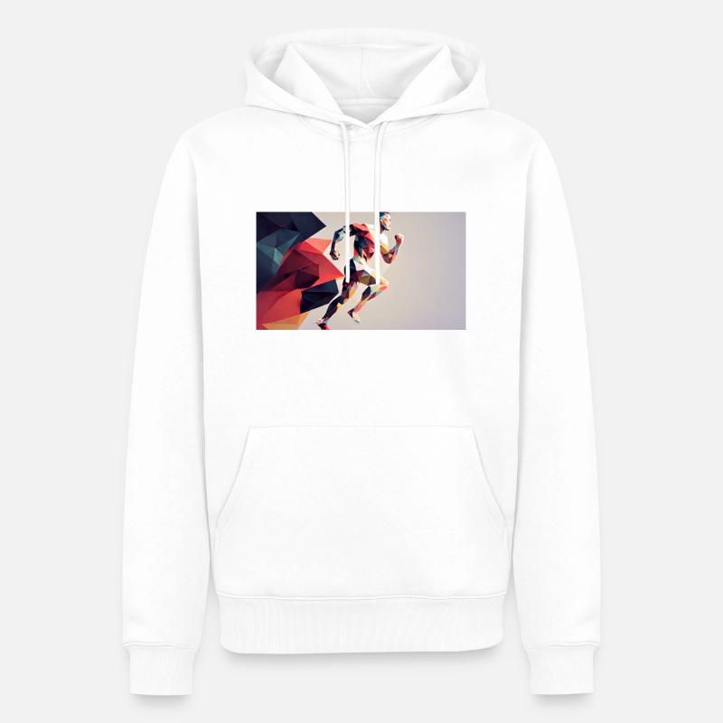 Sprinter - Sweat à capuche Premium bio Homme - blanc