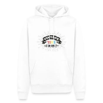 Vintage exemplaire unique 1993 Edition limitée - Sweat à capuche Premium bio Homme - blanc - Devant - Nico (187cm)