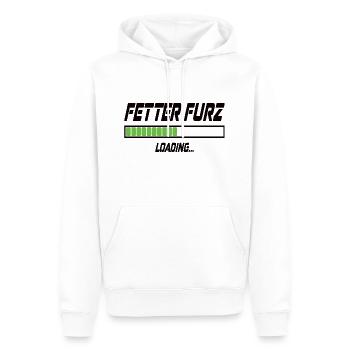 Fetter Furz Loading... - Männer Premium Bio Hoodie - Weiß - Vorne - Nico (187cm)