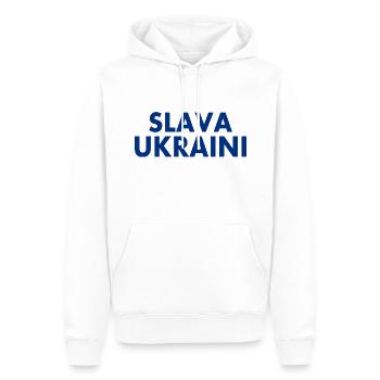 Slava ukraini - Männer Premium Bio Hoodie - Weiß - Vorne - Nico (187cm)