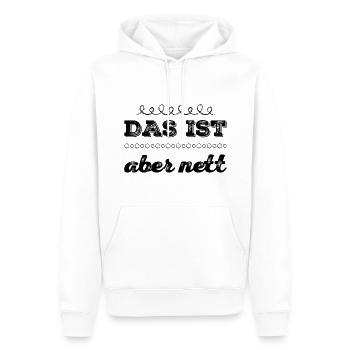 wie nett von dir - Männer Premium Bio Hoodie - Weiß - Vorne - Nico (187cm)