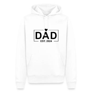 Papa Est 2024 - Männer Premium Bio Hoodie - Weiß - Vorne - Nico (187cm)