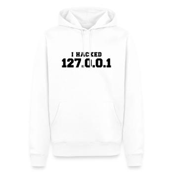 J'ai piraté 127.0.0.1 - Sweat à capuche Premium bio Homme - blanc - Devant - Nico (187cm)