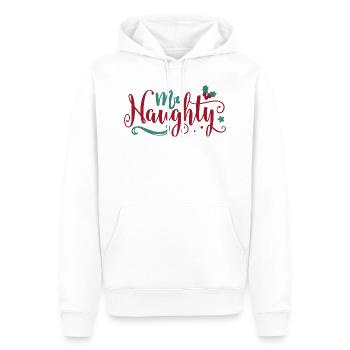 Monsieur vilain - Sweat à capuche Premium bio Homme - blanc - Devant - Nico (187cm)