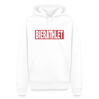 Bierathlet Lustiger Kreisliga Bier Spruch - Männer Premium Bio Hoodie - Weiß - Vorne - Nico (187cm)