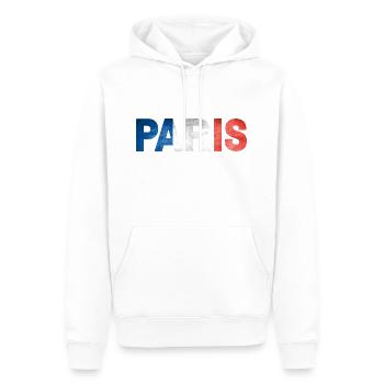 Paris - Sweat à capuche Premium bio Homme - blanc - Devant - Nico (187cm)