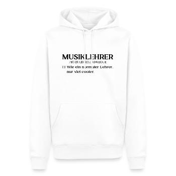 Musiklehrer Definition - Männer Premium Bio Hoodie - Weiß - Vorne - Nico (187cm)