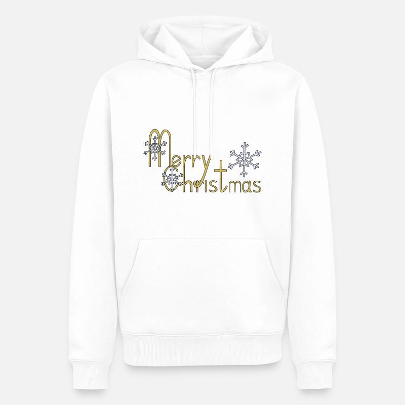 Merry Christmas - Männer Premium Bio Hoodie - Weiß