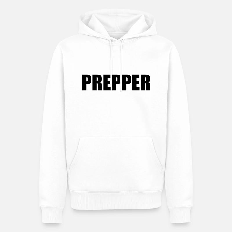 Prepper - Sweat à capuche Premium bio Homme - blanc
