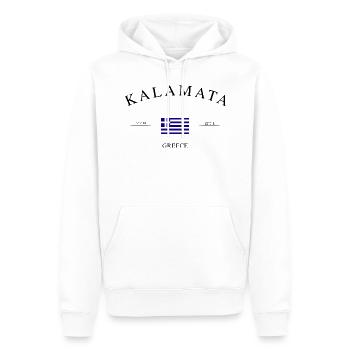 Kalamata Greece – Holiday Souvenir & Gift - Men’s Premium Organic Hoodie - white - Front - Nico (187cm)