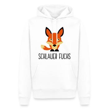 Ich bin ein schlauer Fuchs - Männer Premium Bio Hoodie - Weiß - Vorne - Nico (187cm)