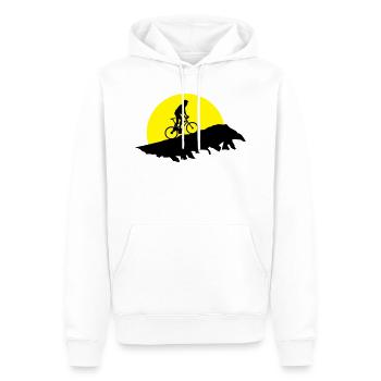 Mountainbiker, Mountainbike, Radfahren - Männer Premium Bio Hoodie - Weiß - Vorne - Nico (187cm)