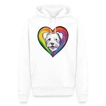 West Highland Terrier Hund Herz Hundeliebe - Männer Premium Bio Hoodie - Weiß - Vorne - Nico (187cm)