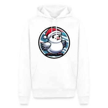 Colombe oiseau Noël Animal - Sweat à capuche Premium bio Homme - blanc - Devant - Nico (187cm)
