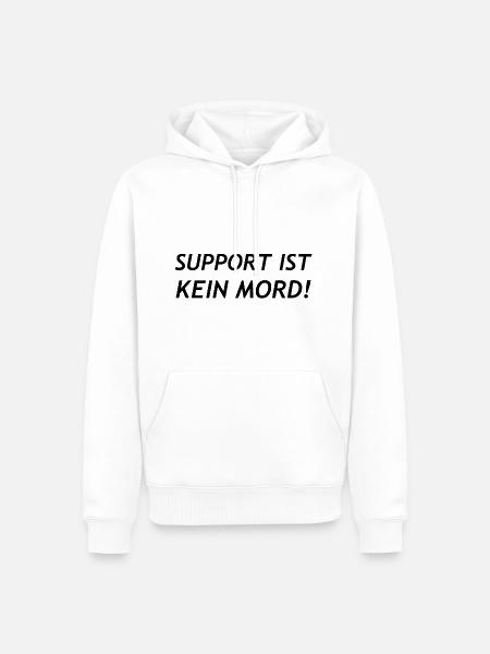 Support is not murder! - Men’s Premium Organic Hoodie - white
