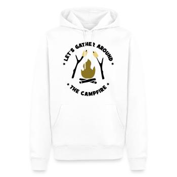 Camping - Männer Premium Bio Hoodie - Weiß - Vorne - Nico (187cm)