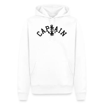 Captain Anker 1C - Männer Premium Bio Hoodie - Weiß - Vorne - Nico (187cm)
