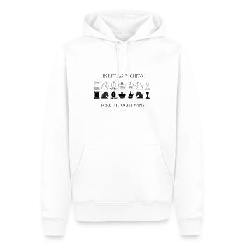 SPRAY DE POULET! IDÉE CADEAU POUR LES JOUEURS D'ÉCHECS - Sweat à capuche Premium bio Homme - blanc - Devant - Nico (187cm)