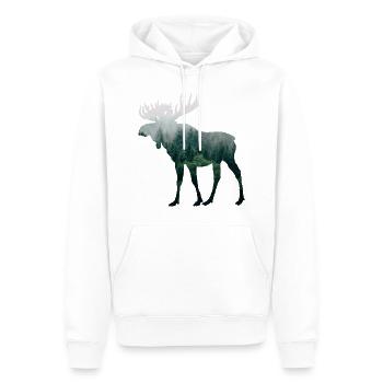 élan - Sweat à capuche Premium bio Homme - blanc - Devant - Nico (187cm)