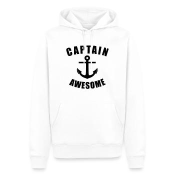 CAPITAINE AWESOME ! MARIN ET ANCRE IDÉE DE CADEAU - Sweat à capuche Premium bio Homme - blanc - Devant - Nico (187cm)