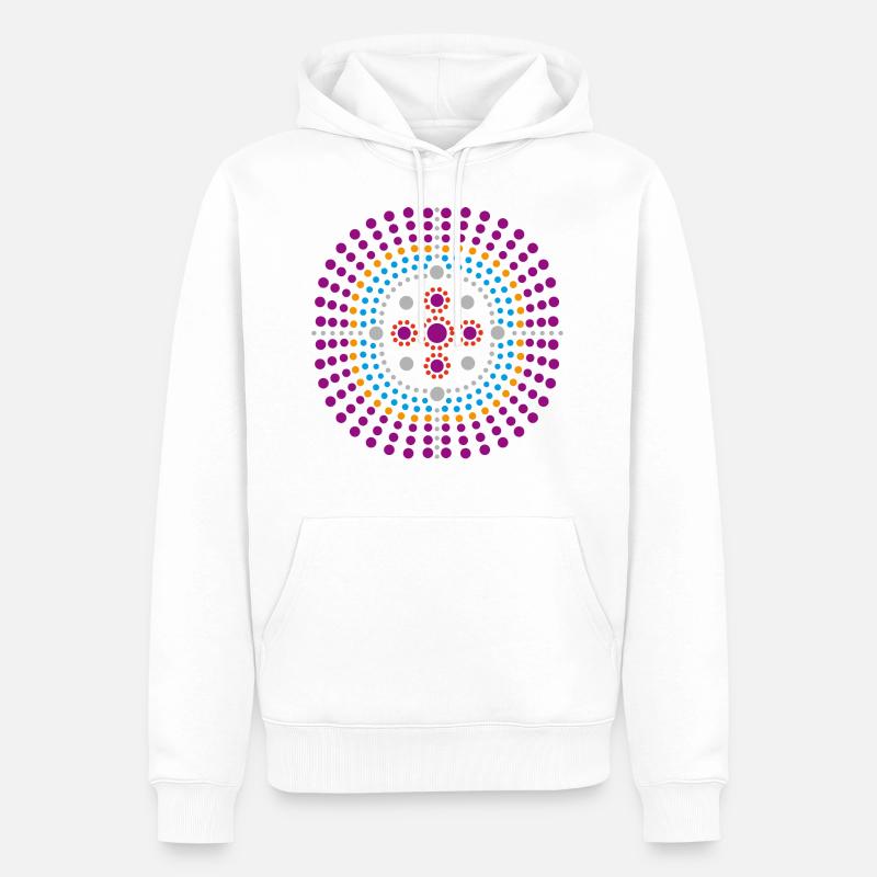 Zen Mandala der Hoffnung - Männer Premium Bio Hoodie - Weiß