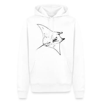 Manta Ray - Männer Premium Bio Hoodie - Weiß - Vorne - Nico (187cm)