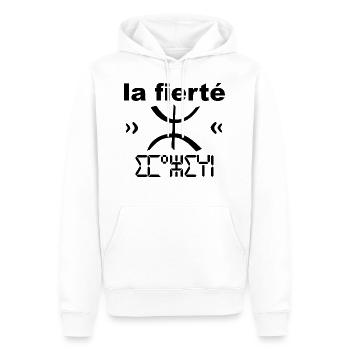 la fierté Amazigh - Sweat à capuche Premium bio Homme - blanc - Devant - Nico (187cm)