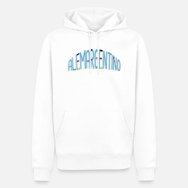 Argentinien-Deutsche deutsch-argentinisch Geschenk - Männer Premium Bio Hoodie - Weiß