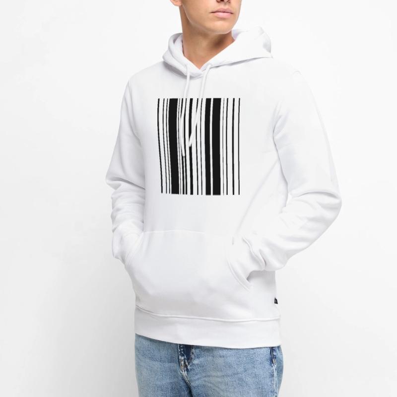 Stripes pattern barcode Men’s Premium Organic Hoodie