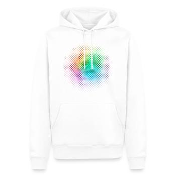 rave - Men’s Premium Organic Hoodie - white - Front - Nico (187cm)