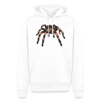 Realistische Zeichnung einer Tarantel - Männer Premium Bio Hoodie - Weiß - Vorne - Nico (187cm)