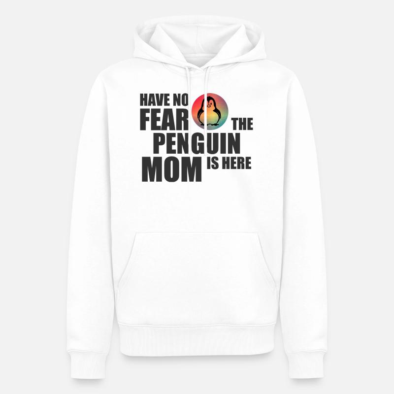 Die Pinguin Mutter - Männer Premium Bio Hoodie - Weiß
