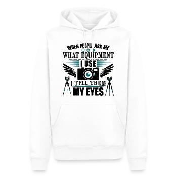 Camera is my eyes - photographer - Men’s Premium Organic Hoodie - white - Front - Nico (187cm)