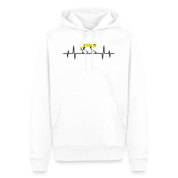 Herzschlag Spot Roboterhund Boston Dynamics Gelb - Männer Premium Bio Hoodie - Weiß - Vorne - Nico (187cm)
