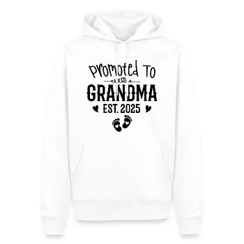 Promoted To Grandma 2025 New Grandma Grandmother - Sweat à capuche Premium bio Homme - blanc - Devant - Nico (187cm)