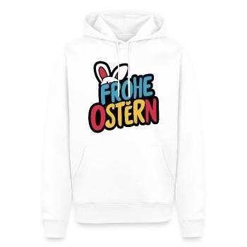 Frohe Ostern Hase - Männer Premium Bio Hoodie - Weiß - Vorne - Nico (187cm)