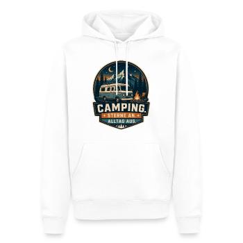 Sterne an - Alltag aus - Männer Premium Bio Hoodie - Weiß - Vorne - Nico (187cm)