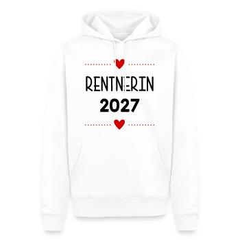 Pension, Pensioner 2027 Heart - Men’s Premium Organic Hoodie - white - Front - Nico (187cm)