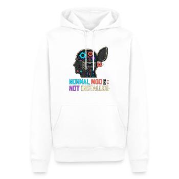 Normal Mode Not Installed – Geek Robot IT - Männer Premium Bio Hoodie - Weiß - Vorne - Nico (187cm)