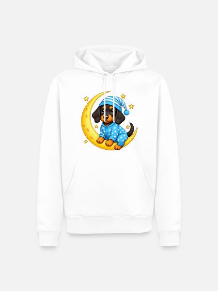 Gute Nacht Dackel - Männer Premium Bio Hoodie - Weiß